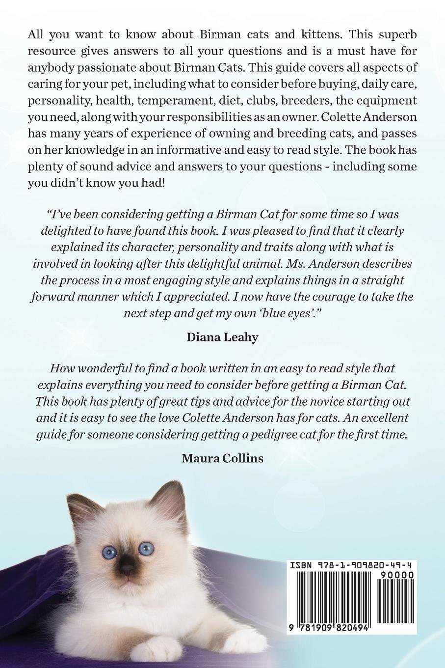 Birman Cats, The Complete Owners Guide to Birman Cats and Kittens Including  Buying, Daily Care, Personality, Temperament, Health, Diet, Clubs and  Breeders: ...