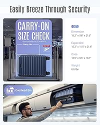 LIGHT FLIGHT Carry On Luggage 22x14x9 Airline