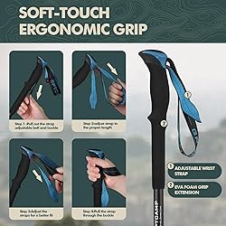 GPTCAMP Hiking Stick,1pc Trekking Pole Collapsible
