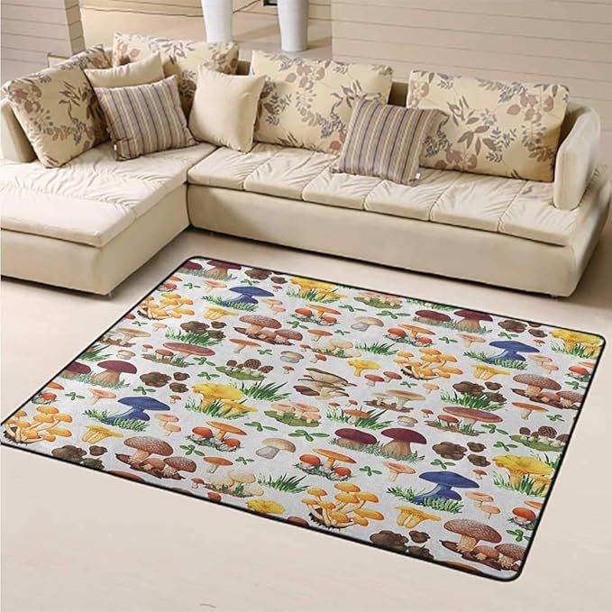 Large Carpet Area Rug Pads Mushroom Kitchen Rugs and mats Pattern with Types of