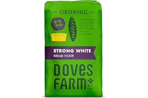 DOVES FARM EST 1978 Doves Farm Organic Strong White Bread Flour | British Sourdough Bread & Roll Making Flour | Ideal for Artisan Breadmaking | Unbleached Bread Flour | 52.91 Oz (1.5kg)