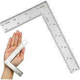 Stainless Steel L Shaped Square Ruler,4 Inch by 6 Inch Precision Framing Square,90 Degree Right Angle Ruler Measuring Tool for Carpenter,Engineer,Woodworker