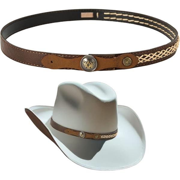 Rainbow Trimming Co. Genuine Leather Hat Band with Woven 