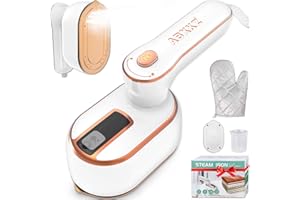 ABXKZ Steamer for Clothes, Travel Mini Steam Iron, 180 ° Foldable Handheld Garment Steamer, Ironing & Steaming 2 in 1, 20S Heat Up Portable Small Ironing Machine, Fabric Steamer for Home and Travel
