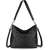 befen Genuine Leather Hobo Crossbody Bags for Women Retro Leather Purses Handbags Shoulder Bag with 2 Shoulder Straps