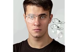 ZBJBinCH Transparent Ventilated Eye Patches 2 PCS with Adjustable Strap, Cataract Sur-Gery Recovery Cover Ventilated Patch Gaurd with Tape for Eye Post-Operative Recovery (Clear)