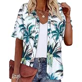 LILYCHIC Women's Hawaiian Shirts Coconut Button Summer Soft Button Down Shirts Short Sleeve