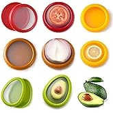 LYLHZRMDGC Set of 8 Fresh Food Containers, Fresh Pod, Reusable Silicone Storage Pods for Avocado, Onions, Tomatoes, Garlic – Anti-Oxidation for Fridge, Send Goods from Local Warehouse