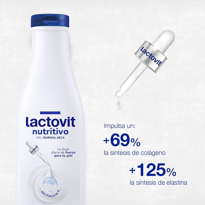 - Gel doccia nutriente e idratante, pelle forte e giovane, consistenza cremosa e leggera, formulato con Prolactic10, uso quotidiano, per pelli normali e secche - 550 ml