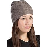 Fishers Finery Women's 100% Pure Cashmere Cable Knit Hat; Super Soft; Cuffed