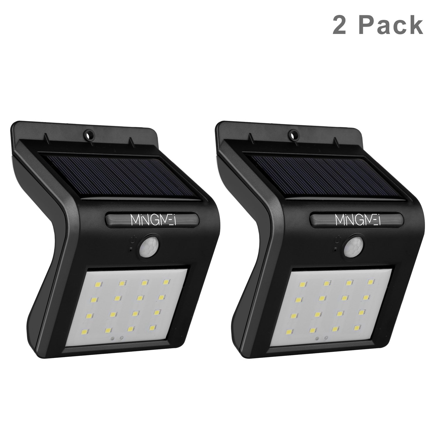 Solarleuchte mit Bewegungsmelder, Tegrace Solarleuchten Garten LED Lampe, 16 Helle LED Solarlampe Außenleuchten Sicherheit für Garten, Einfahrt (2 Stück)