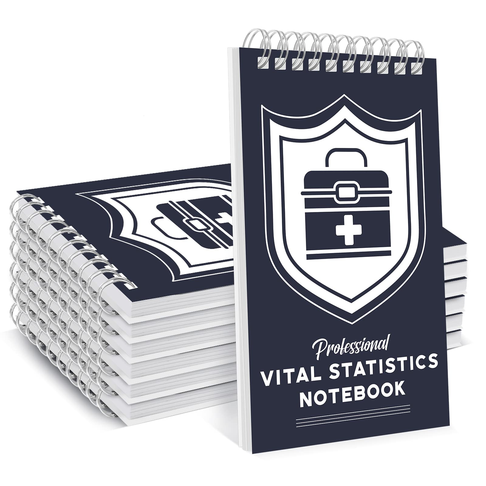 Photo 1 of 6 Pack First Responders Vital Statistics Notebook Medical Notebook for Vital Signs and Additional Patient Information 420 Pages