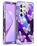 Miqala for Galaxy S23 Ultra Case,Marble Three Layer