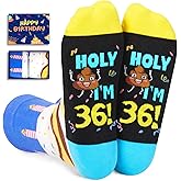 HAPPYPOP Birthday Socks - 36 37 38 39 40 Year Old Gifts for Man Woman