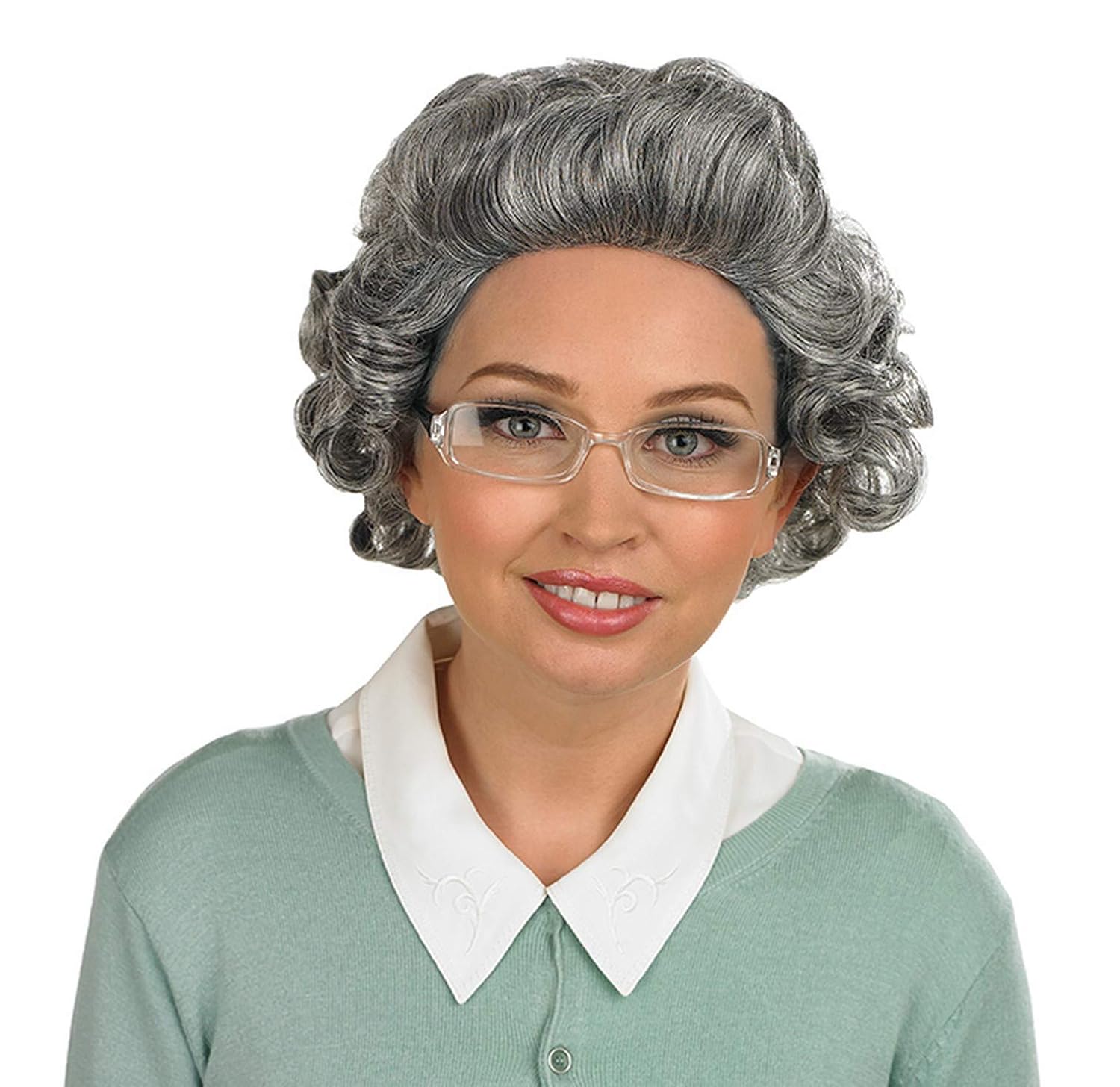 Accessories South Weekend Old Lady Grandma Granny Grey Wig Bun