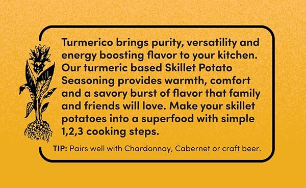 TURMERICO SEASONING FULL SET, DAILY COOKING, ANTI-OXIDANT, ANTI-INFLAMMATORY SUPPORT, 4 PK OF 2OZ EACH (CHICKEN, BEEF AND PORK, FISH AND VEGETABLE, SKILLET POTATOES), NON-SPICY LOW SODIUM,GLUTEN FREE