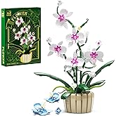 Icons Orchid Flowers Building Set, Exquisite Orchid Bonsai for Adult- Compatible with Lego Flowers, Ideal for Mothers and Valentine's Day Display (1192pcs)