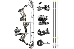 surwolf Archery Bowfishing Compound Bow Kit RTH 30-70 LBS Draw Length 23.5"-31", IBO 325FPS, Target Shooting Bow with Accessories for Bowfishing Archery Hunting