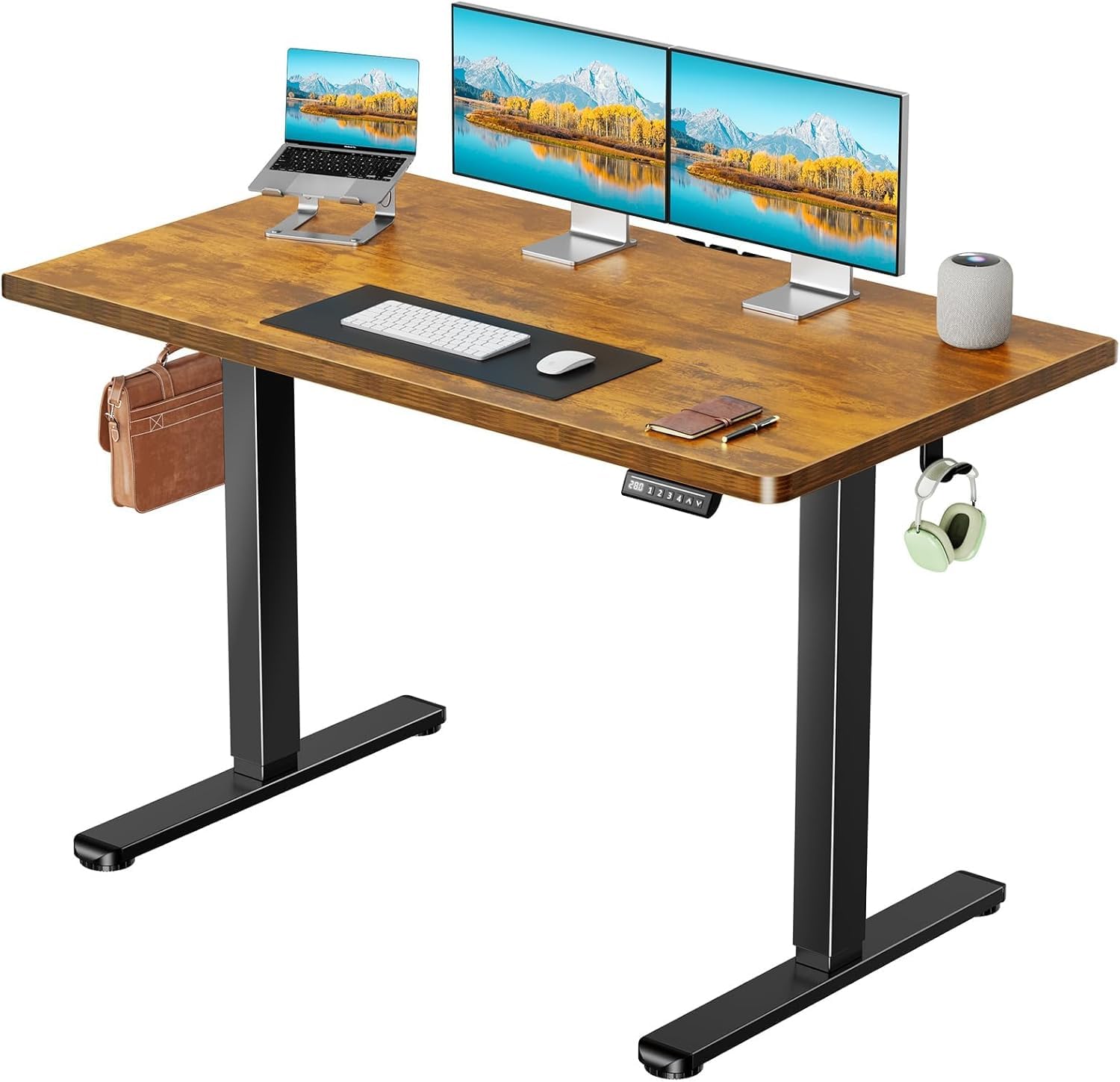 Photo 1 of *PARTIAL SET - See Clerk Notes*
Electric Standing Desk with One-Piece Desktop,48 x 30 inch Height Adjustable Office Gaming Computer Desk with Tabletop, Home Office Stand up Desk with 4 Memory Presets, Table for Bedroom(2 Packages)