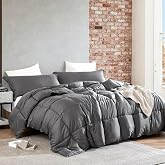 Snorze Cloud Ultra Cozy Coma Inducer Queen Oversized Comforter Set Charcoal | Experience Coma Worthy Sleep with Silky Cooling Extra Large Bedding