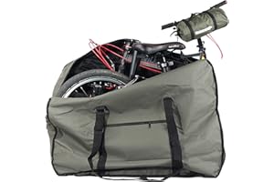 CamGo 20 Inch Folding Bike Bag - Wear-resistant Bicycle Travel Case Outdoors Bike Transport Bag for Cars Train Air Travel (Army Green, 20 inch)