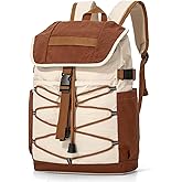 Kabibin Day Backpack for Women Men, 15L Lightweight Laptop Travel Daypack with Multiple Pockets for Tourist, Daily College Bookbag for School, Casual Packable Bagpack for Hiking (Khaki)