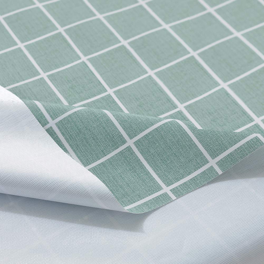 rismart Rustic More Patterns Water Resistant PVC Tablecloth Rectangle Oil-proof Table Cloth,Green,120 x 120 cm
