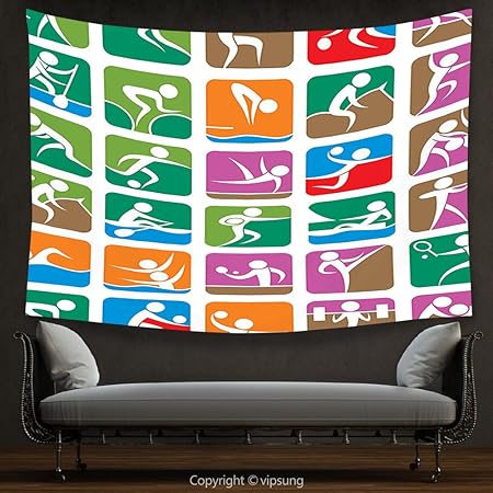 Vipsung House Decor Tapestry Olympics Decorations Pictograms
