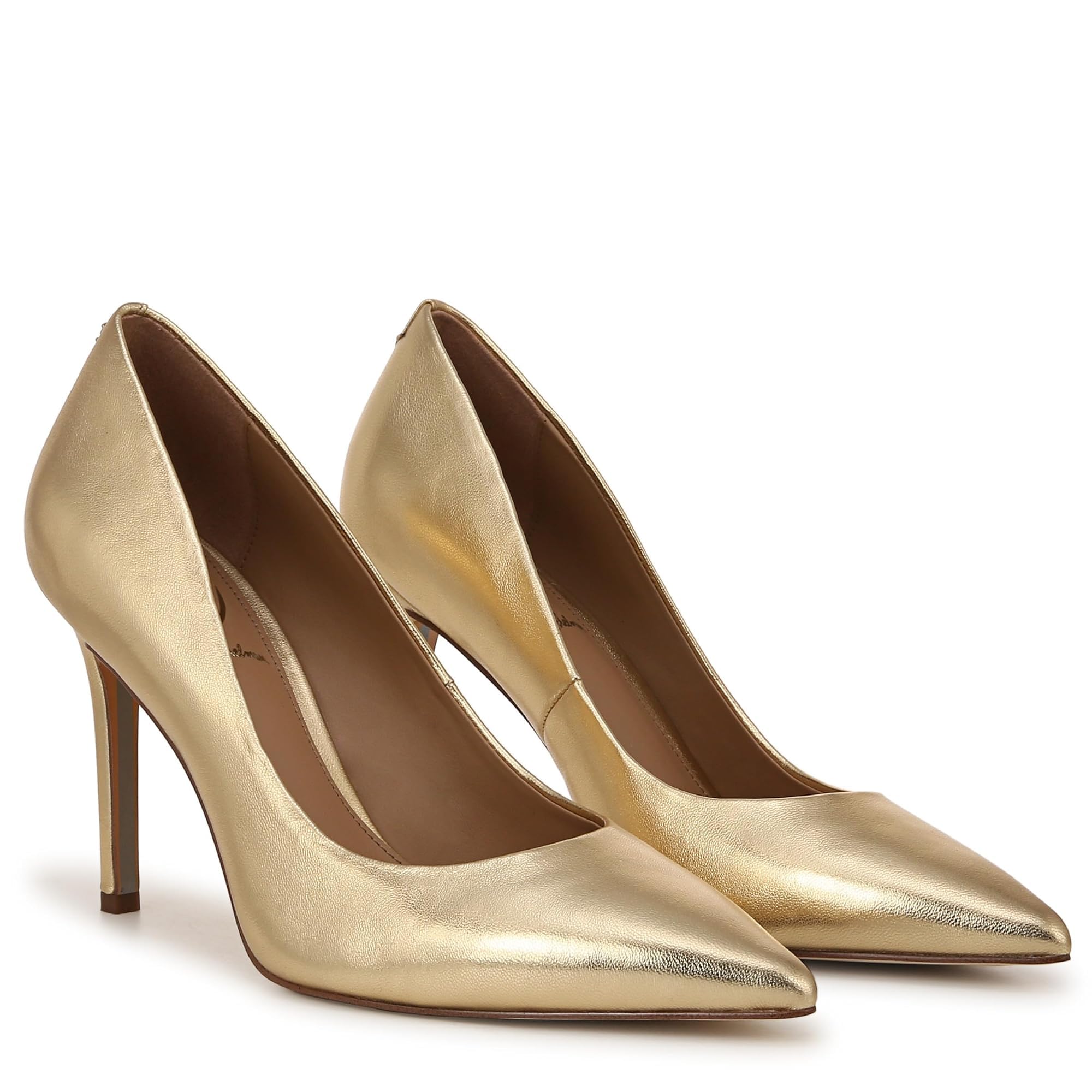 Sam Edelman Women’s Hazel Pump Amber Gold Leather 8 Medium