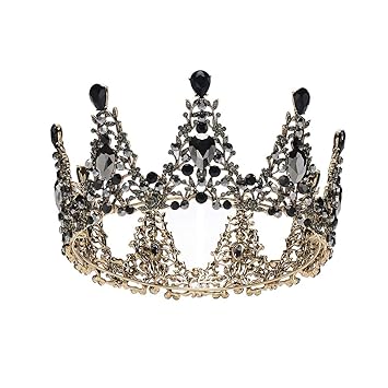 Amazon Com S Snuoy Baroque Vintage Tiaras Black Rhinestones