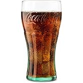 Libbey CLASSIC COCA-COLA Green Glass Tumbler GIFT SET OF 4 Glasses (6" Tall--16.75 oz. Size)