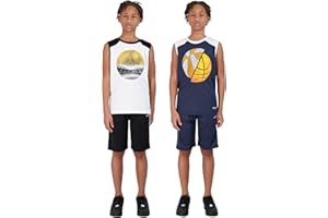 Hind 4-Piece Boys Basketball Shorts and Muscle Athletic Shirt Tank Top Jersey