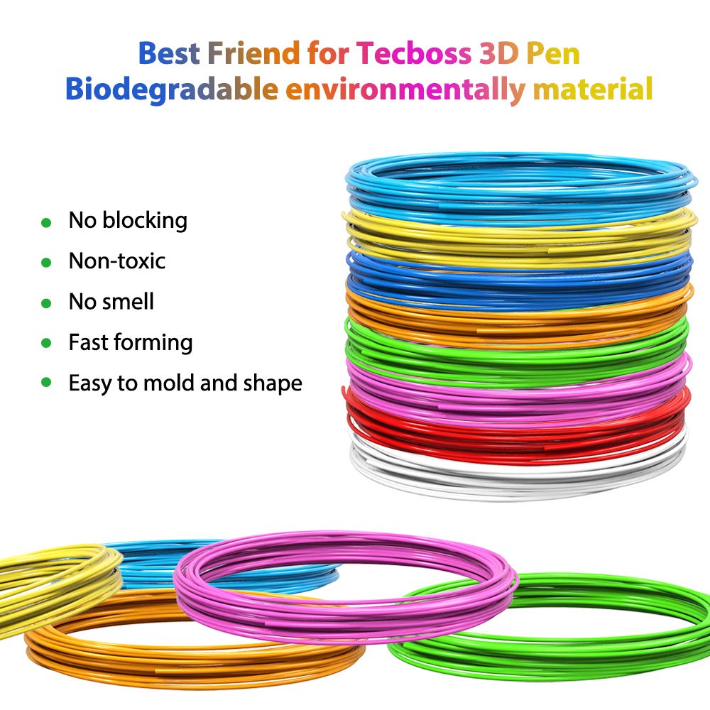 3D Printing Pen Tecboss  . Mynt3D Superpack Abs 3D Pen Filament Refills, 32 Color, 10M Each, Over 1Kg…
