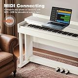 Artist Hand 88 Key Digital Piano Hammer Action with Stand White view 7