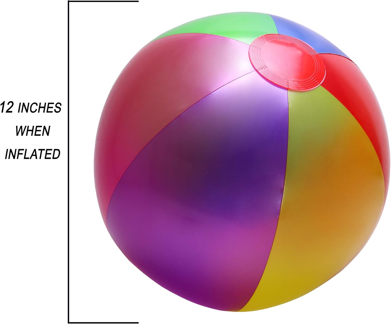 Metallic Inflatable Beach Balls 16 Inch - Beach Balls for Kids - Party Favors, Decorations, Pool Toys, Beach Toys - Metallic Color Beach Balls Bulk Pack of 12: Sports & Outdoors