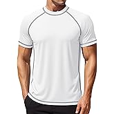 MAGCOMSEN Men's Rash Guard Swim Shirts UPF 50+ Sun Protection Quick Dry Fishing Water Shirts