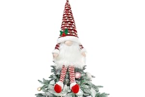 Gnome Christmas Tree Topper,Gnome Christmas Ornaments Santa Gnomes Plush Party Decoration Ornament Supplies