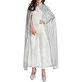MioCloth Halloween Party Festival Magic Cosplay Sequin Costume Cloak Cape Robe Outwear