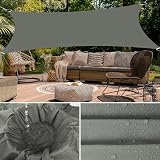 OFFCUP 2x3m Rectangle Shade Sail Awning Canopy 160gsm Waterproof UV Block Grey view 8