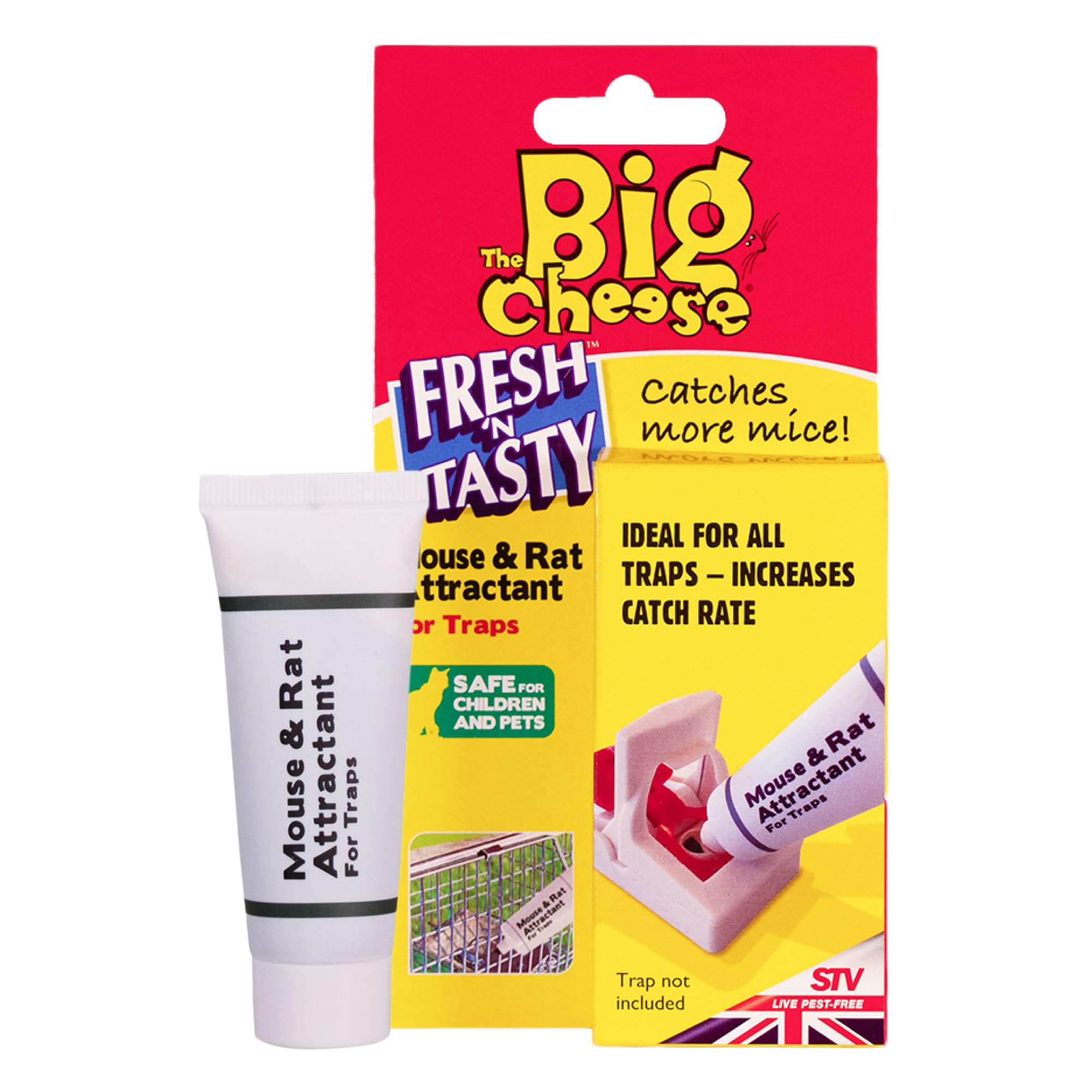 The Big Cheese Mouse and Rat Attractant – 26g, Poison-Free Paste in Squeezy Tube, Use to Re-Bait Traps, Safe-to-Use Around Children and Pets