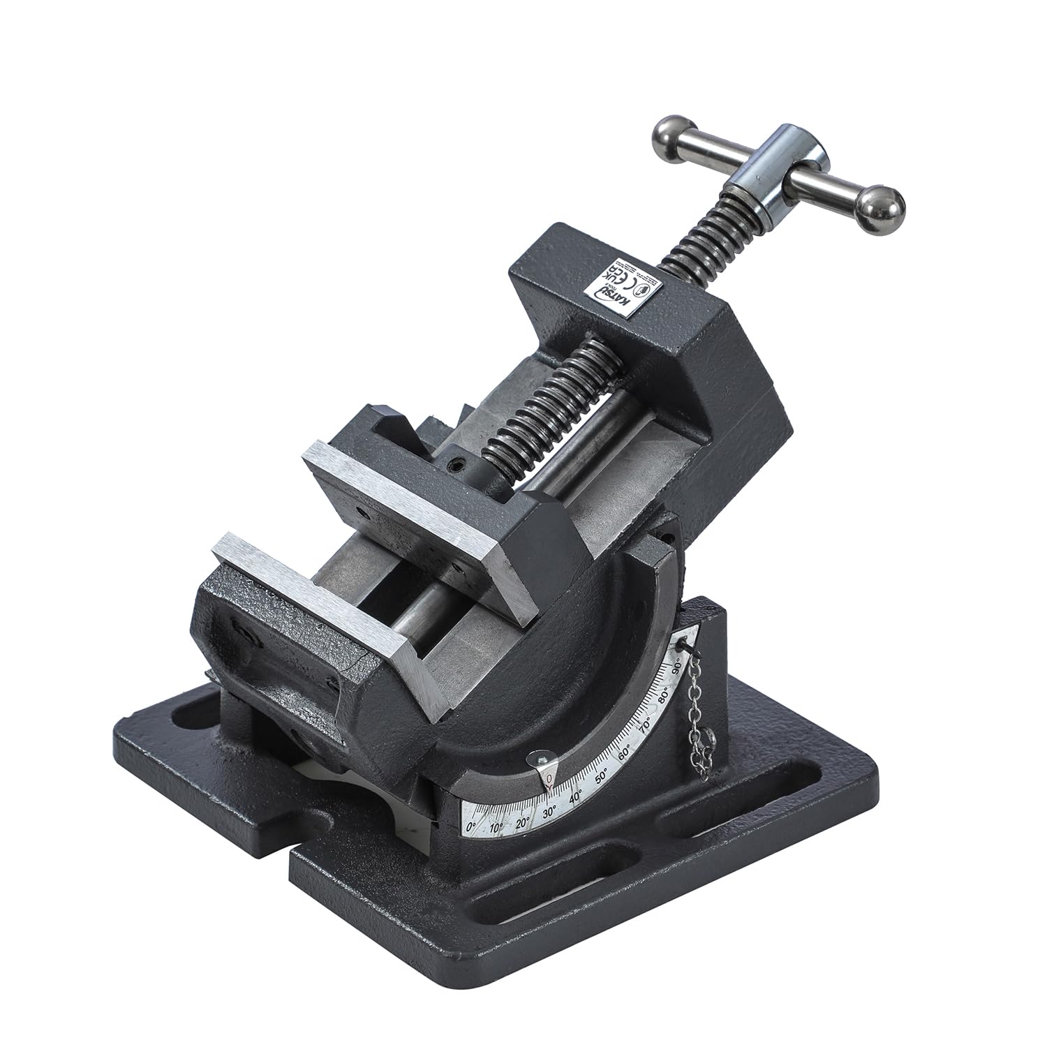 KATSU Tilting Drill Press Vice 3 Inch 75mm, Professional Pillar Drill Machine Milling Tilting Angle Vice for Steel Work Workbench Table Bench Clamp Benchtop 4021633