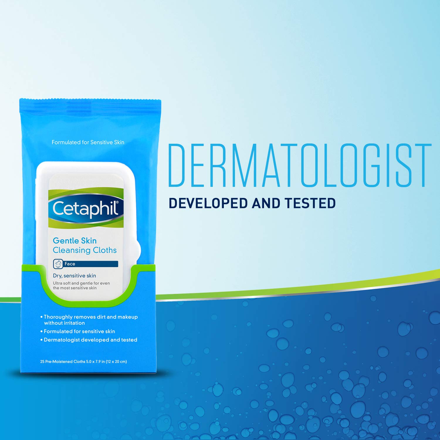 Cetaphil Gentle Skin Cleansing Cloths, 25 Count (Pack of 2): Beauty