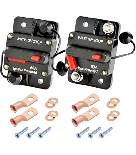 Amazon.com: Circuit Breaker 40A Reset Fuse Holder Inline Fuse for