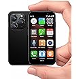 Becindy Mini Phone XS18Pro 3.0 Inch HD 2GB+16GB 3.0 Inch HD Quad Core Dual Sim Card Child Mobile Phone Android Kids Super Small 3G Mobile Mini Smartphone Student Pocket Cellphone(Deep Black)