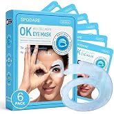 SPODARE Collagen Eye Mask for Puffy Eyes, 6 Pairs | 360° Fit OK Sleeping Eye Mask, Hydrogel Under Eye Patches with Retinol an