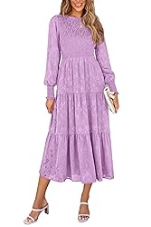 PRETTYGARDEN Women's Fall Spring Midi Dress Long