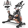 Exercise Bike, WENOKER Stationary Bike for Home, Indoor Bike with Silent Belt Drive, Heavy Flywheel, Multi-grips Handlebar and Upgraded LCD Monitor