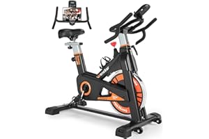 Exercise Bike, WENOKER Stationary Bike for Home, Indoor Bike with Silent Belt Drive, Heavy Flywheel, Multi-grips Handlebar and Upgraded LCD Monitor