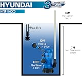 HYUNDAI 1100W Submersible Water Pump 14,000 L/h 7m Lift with Float Switch view 9