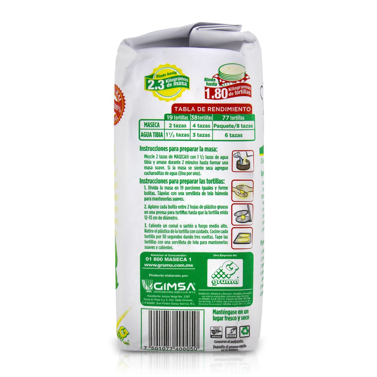 Maseca Masa Harina White Corn Tortilla Flour - 1kg- Buy Online in Saudi